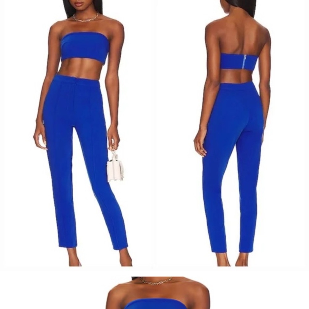 Superdown Remy Bandeau Pant Set in Royal Blue